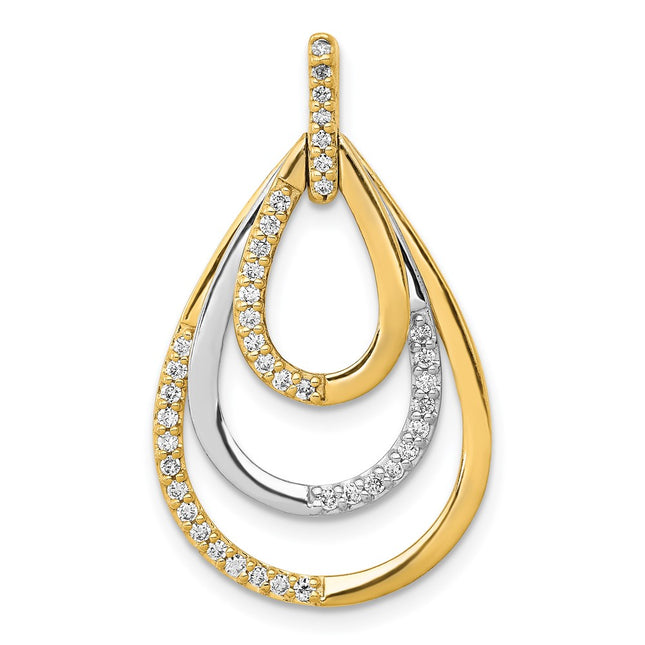 14k Two-tone Pendants Style PM3821 - Classique Jewelry Inc.