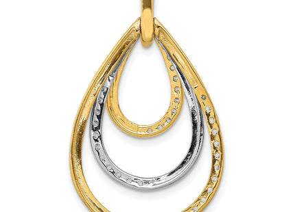 14k Two-tone Pendants Style PM3821 - Classique Jewelry Inc.