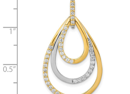 14k Two-tone Pendants Style PM3821 - Classique Jewelry Inc.