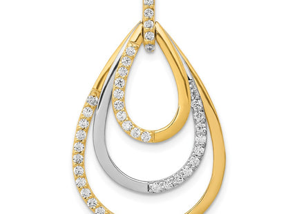 14k Two-tone Pendants Style PM3821 - Classique Jewelry Inc.