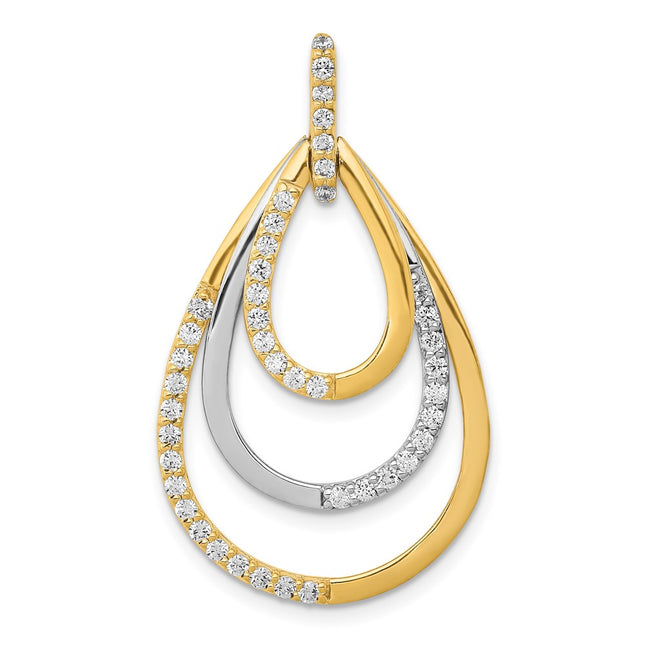 14k Two-tone Pendants Style PM3821 - Classique Jewelry Inc.
