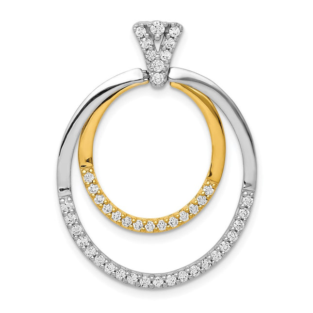 14k Two-tone Pendants Style PM3823 - Classique Jewelry Inc.