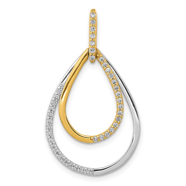 14k Two-tone Pendants Style PM3824 - Classique Jewelry Inc.
