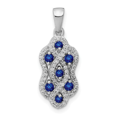 14K white gold diamond pendant