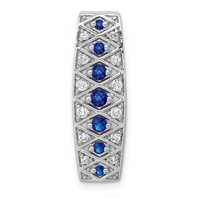 14K white gold diamond chain