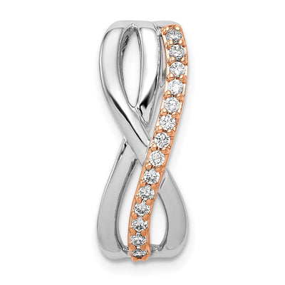 14K rose gold diamond chain
