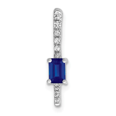 14K white gold diamond chain