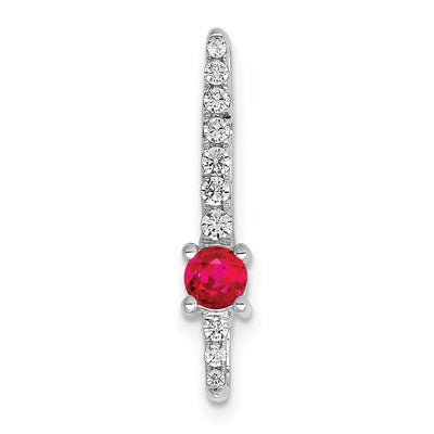 14K white gold diamond chain