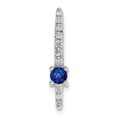 14K white gold diamond chain