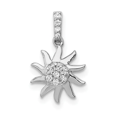 14K white gold diamond pendant
