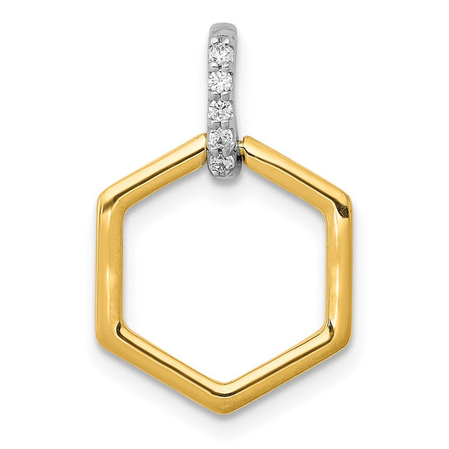 14k Two-tone Pendants Style PM3966 - Classique Jewelry Inc.
