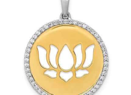 14k Two-tone Pendants Style PM3978 - Classique Jewelry Inc.