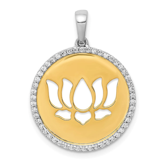14k Two-tone Pendants Style PM3978 - Classique Jewelry Inc.