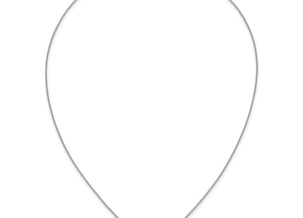 14K white gold diamond oval necklace, further view
