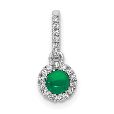 14K white gold diamond pendant