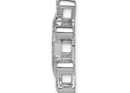 14k White Gold 1/. Diamond Ship Wheel Pendant (Style PM4052-025-WA)