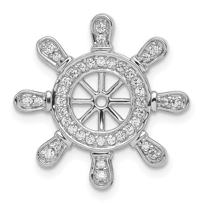 14K white gold diamond pendant