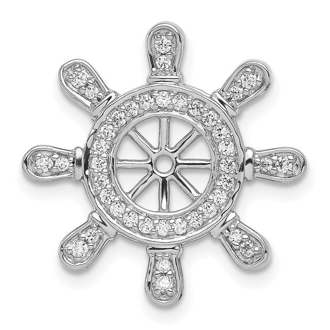 14K white gold diamond pendant