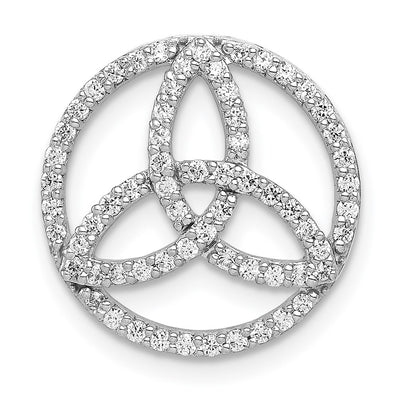 14K white gold diamond circle chain