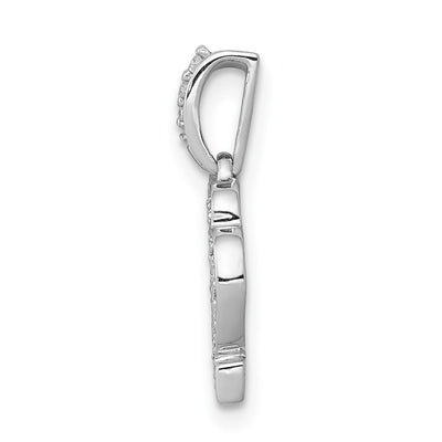 14K White Gold Diamond Virgo Zodiac Pendant