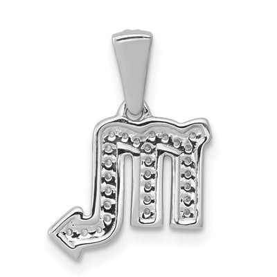 14K White Gold Diamond Scorpio Zodiac Pendant