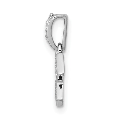 14K White Gold Diamond Aquarius Zodiac Pendant