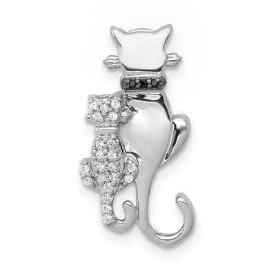14K white gold diamond chain