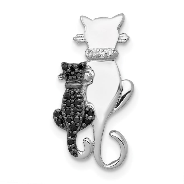 14K white gold diamond chain