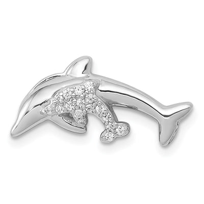 14K white gold diamond chain
