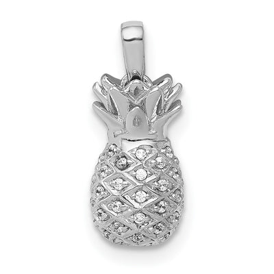 14K white gold diamond pendant