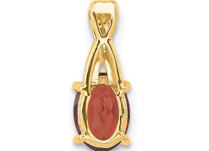 14K gold diamond oval pendant, another view