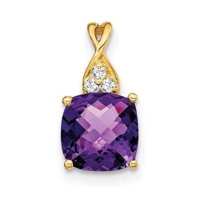 14K gold diamond pendant