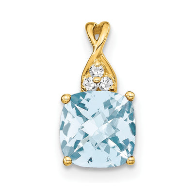 14K gold diamond pendant