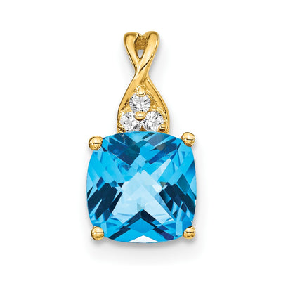 14K gold diamond pendant