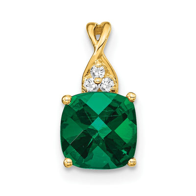 14K gold diamond pendant