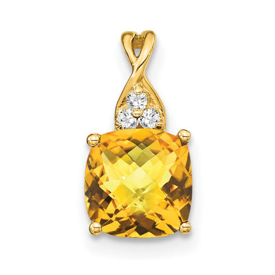 14K gold diamond pendant