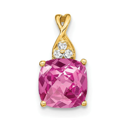 14K gold diamond pendant