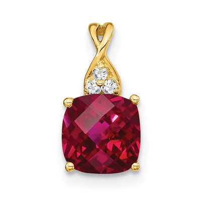 14K gold diamond pendant