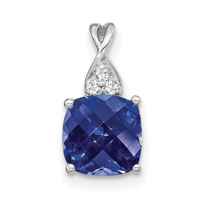 14K white gold diamond pendant