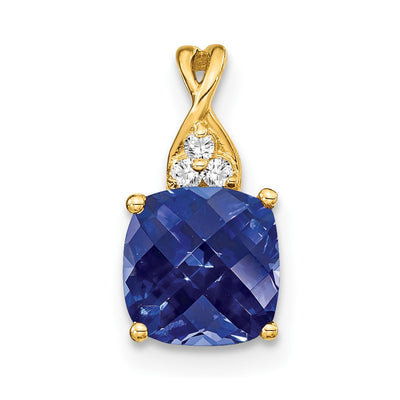 14K gold diamond pendant