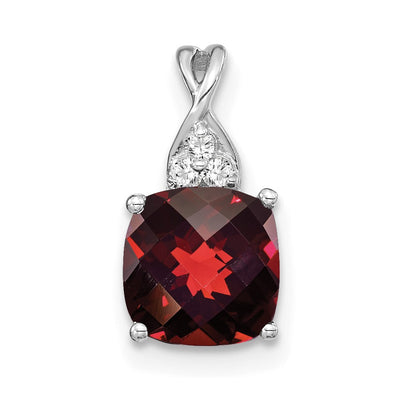 14K white gold diamond pendant