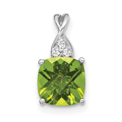14K white gold diamond pendant