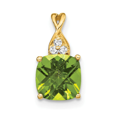 14K gold diamond pendant