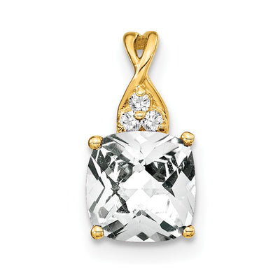 14K gold diamond pendant