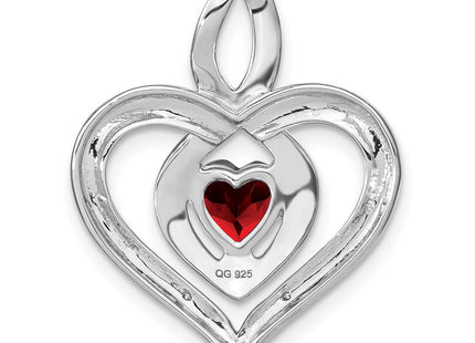 Sterling silver diamond pendant, further view