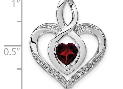 Sterling silver diamond pendant, another view