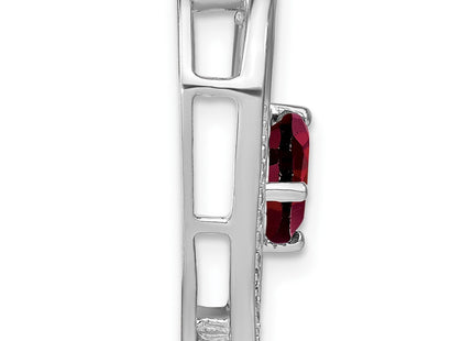 Sterling silver diamond pendant, alternate view