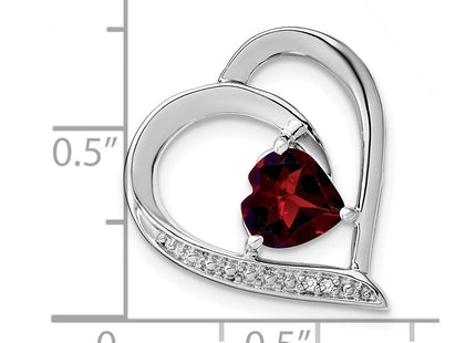 Sterling silver diamond pendant, another view