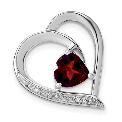 Sterling silver diamond pendant