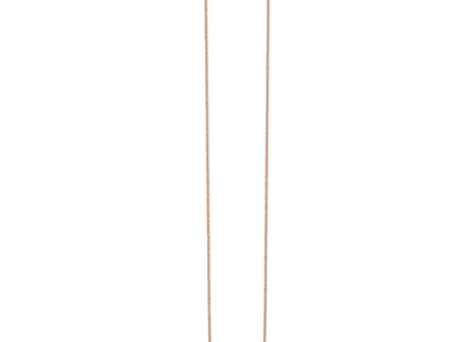 14k Rose Gold 1/10 carat Diamond Sideways Cross Necklace, 18 x 20mm